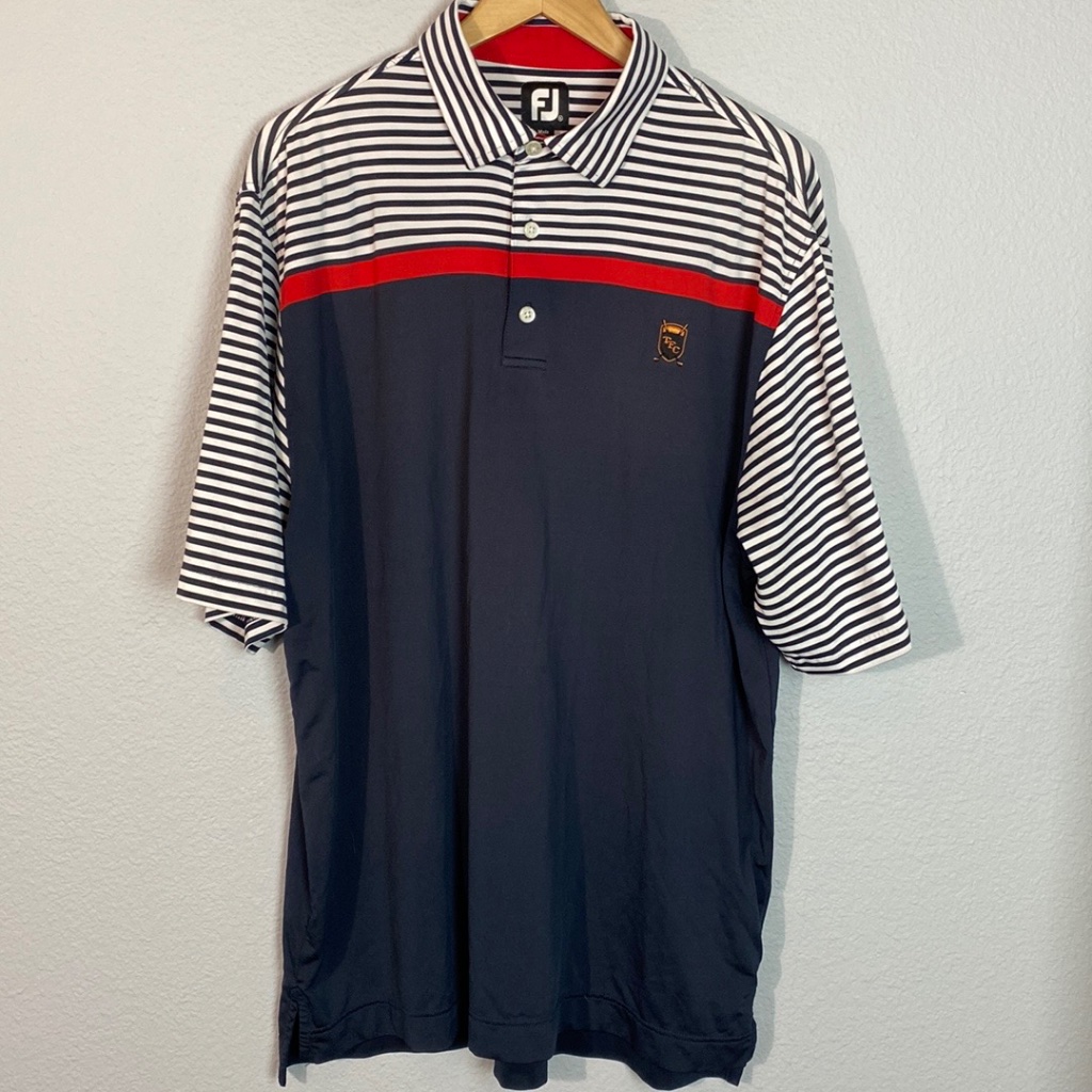 Men's Footjoy Fj Striped Golf Polo